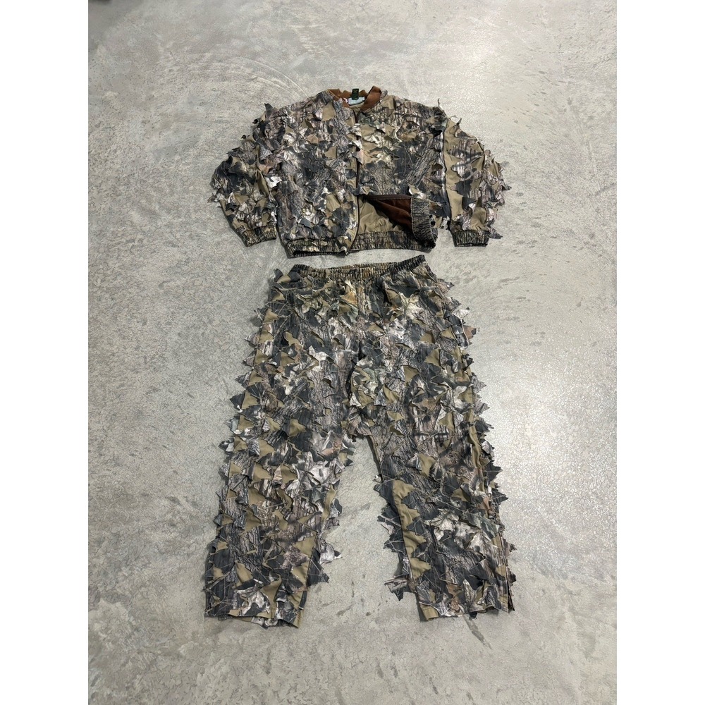 Cabelas Ghillie Camo set Jacket And Pants Size XL Made In USA